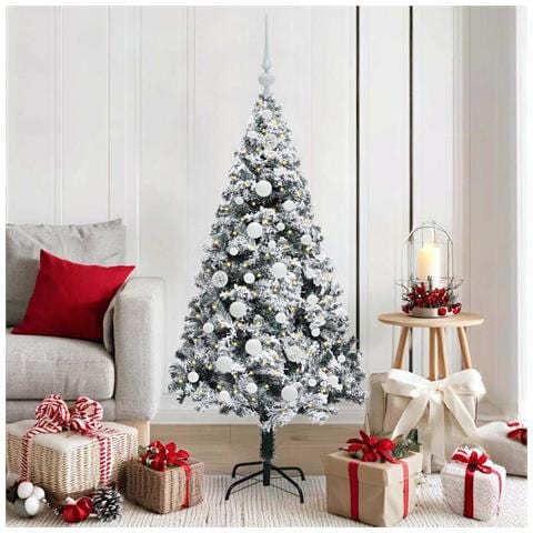 Albero di Natale artificiale con 150 LED Bianco 150 cm - Foto 2