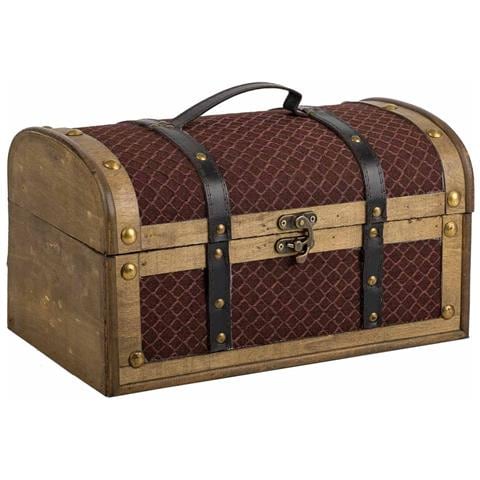 Baule In Legno Marrone 35x21x19h - Foto 1