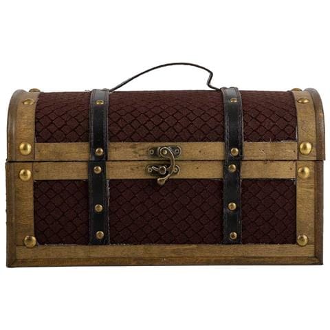 Baule In Legno Marrone 35x21x19h - Foto 2