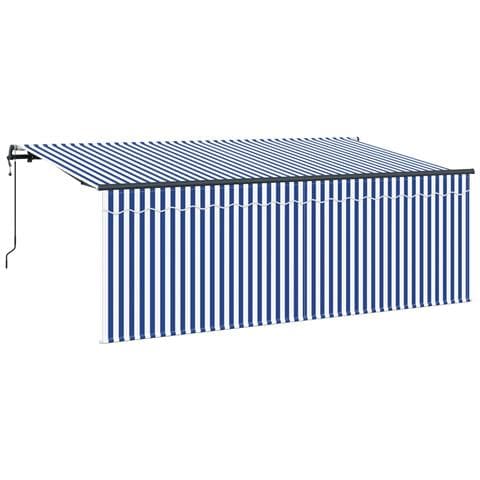 Tenda Retrattile Blu e Bianco 350 x 200 cm - Foto 1