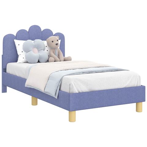 Struttura letto bambini con testata Blu jeans 80 x 160 cm - Foto 1