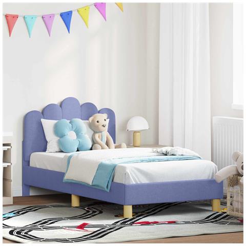 Struttura letto bambini con testata Blu jeans 80 x 160 cm - Foto 2