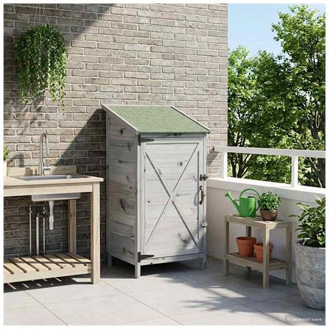 Capanno da Giardino Grigio 59,5 x 56 x 113,5 cm - Foto 2