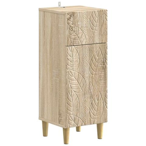 Set di armadietti da bagno in 3 pezzi DELFT Rovere Sonoma - Foto 2