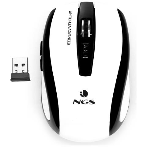MOUSE WIRELESS CON NANO RICEVITORE USB 800-1600DPI 2 TASTI + ROTELLA COLORE NERO ROSSO - Foto 1