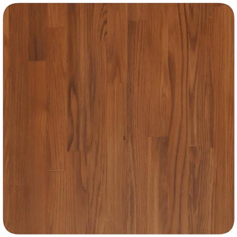 Piano Tavolo Quadrato Marrone Scuro 50x50x2,5cm Rovere Trattato - Foto 2