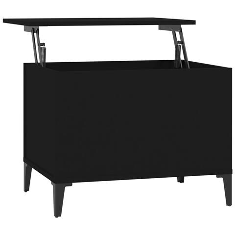 Tavolino Da Salotto Nero 60x44,5x45 Cm In Legno Multistrato - Foto 1