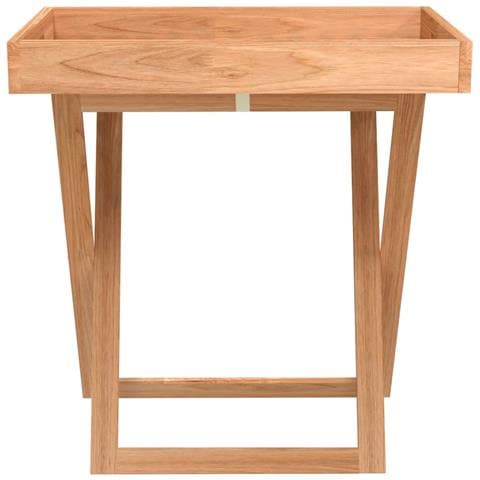 Tavolo a Vassoio Pieghevole 52x36x56,5cm Legno Massello di Noce - Foto 2