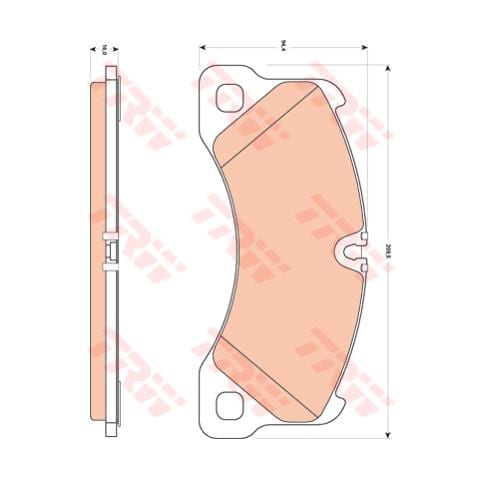 Serie Pattini Porsche Cayenne / Vw Touareg Gdb1774 - Foto 1
