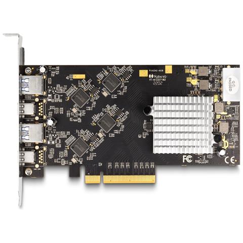 Scheda PCI Express x8 con 2 x USB 20 Gbps USB Type-C femmina e 2 x USB 10 Gbps di Tipo-A femmina - Quad Channel - Foto 1