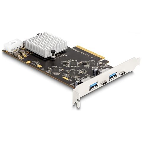 Scheda PCI Express x8 con 2 x USB 20 Gbps USB Type-C femmina e 2 x USB 10 Gbps di Tipo-A femmina - Quad Channel - Foto 2