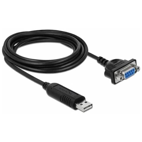 Cavo Seriale - Da Usb (m) A Db-9 (w) - 1,8 M - Nero - Foto 1