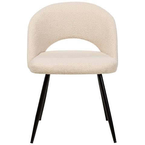 Set Di 2 Sedie Da Pranzo Bouclé Beige Onaga - Foto 2