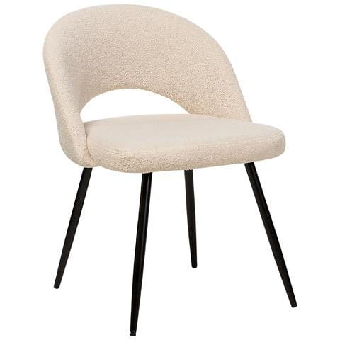 Set Di 2 Sedie Da Pranzo Bouclé Beige Onaga - Foto 8