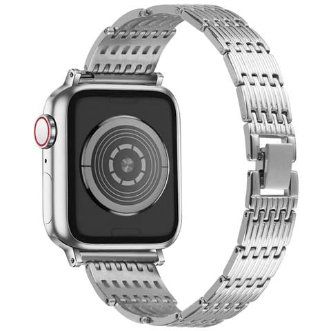 Cinturino Per Apple Watch 38/40/41mm In Acciaio Inossidabile Strass, Argento - Foto 2