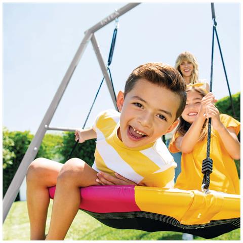 Altalena Da Giardino Con Dondolo A Nido Ottagonale Per Bambini 3-10 Anni 44112 - Foto 2