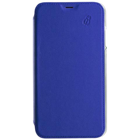Custodia Per Iphone 11 Pro In Pelle Con Retro Trasparente E Portacarte, Blu - Foto 1