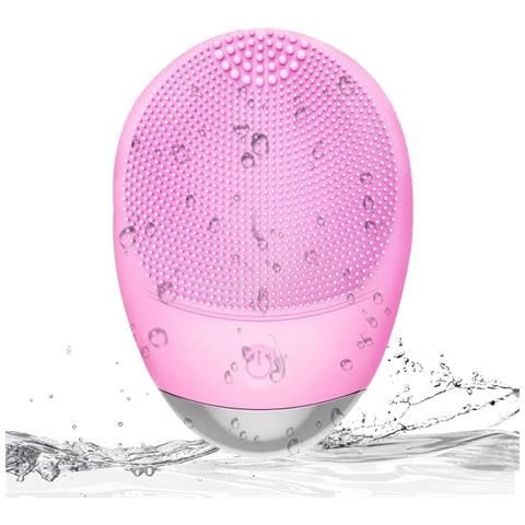 Spazzola Per La Pulizia Del Viso, Scrubber Elettrico Per Il Viso Impermeabile In Silicone Morbido 3 In 1, Spazzola Per Il Viso Vibrante Sonica Impermeabile Ipx7 Ricaricabile Tramite Usb Per Pulizia Profonda, Esfoliante Delicato E Massaggio - Rosa - Foto 1