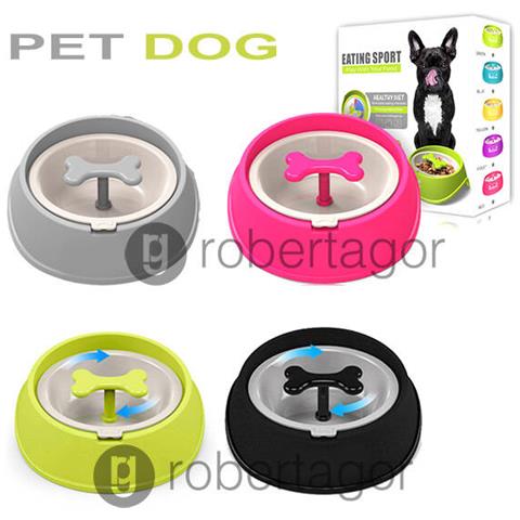 Ciotola Cani Gioco Cibo Gatti Mangiare Dieta Osso Rotante Sport - Foto 1