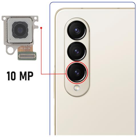 Fotocamera Teleobiettivo Per Samsung Galaxy Z Fold4 Zoom 3x 10mp, Nero - Foto 4