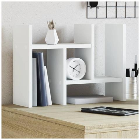 Organizer Scrivania Bianco 34,5x15,5x35,5 Cm Legno Multistrato - Foto 1