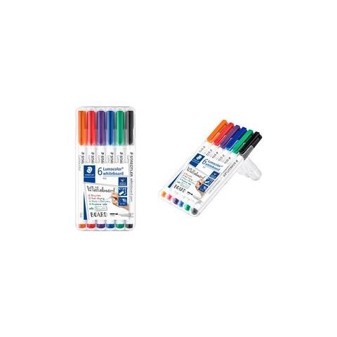 Whiteboardmarker Lumocolor 301 Wp6 1mm Sort. 6st. (301 Wp6) - Foto 1