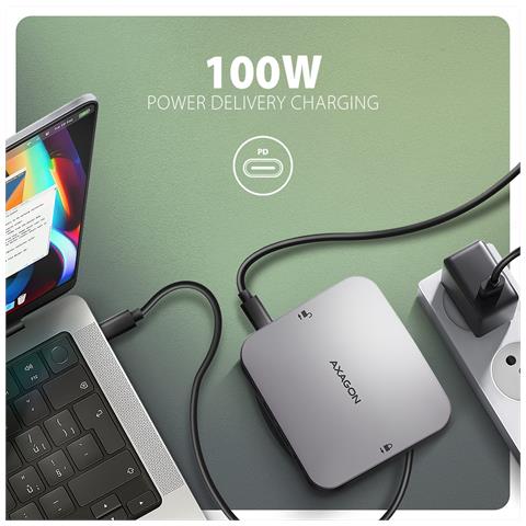 HMC-UFO USB-C Hub M. 2 SATA /NVMe 1 Gbit /s Ethernet 384 kHz Audio Cablato USB 3.2 Gen 2 (3.1 Gen 2) Type-C Nero - Foto 2