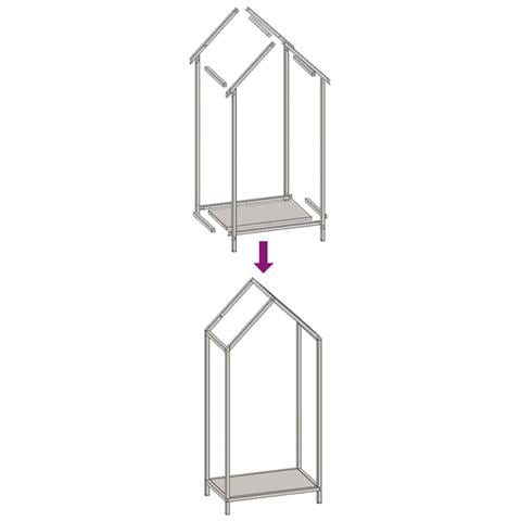 Rastrelliera per Legna da Ardere Bianca 40x25x90 cm - Foto 10