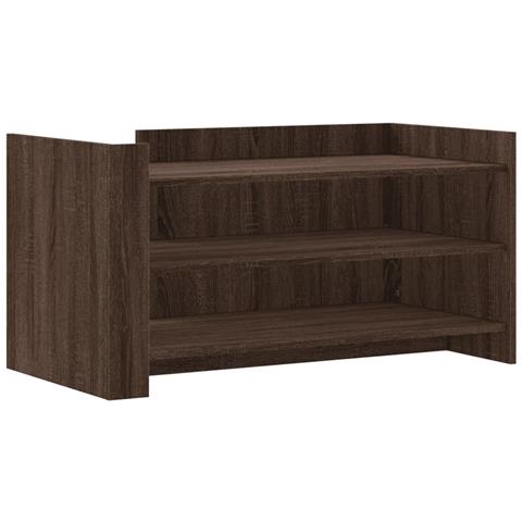 Tavolino Salotto Rovere Marrone 100x50x50 Cm Legno Multistrato - Foto 2