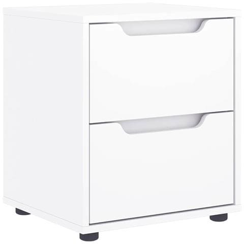 Comodino Visnes Bianco 45x40x50 Cm In Legno Multistrato - Foto 2