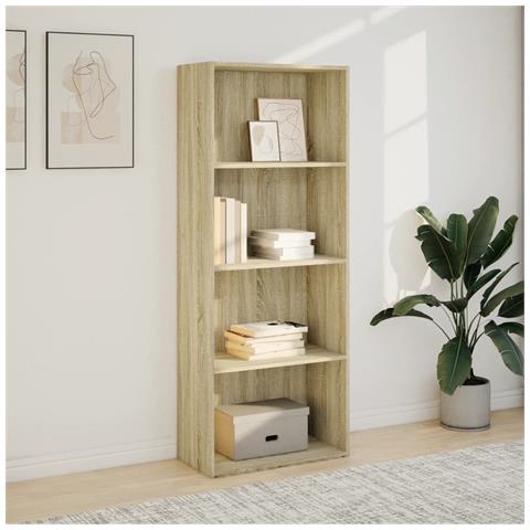 Libreria Rovere Sonoma 60x30x152 Cm In Legno Multistrato - Foto 3