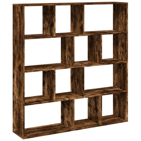 Libreria Rovere Fumo 132x29x141,5 Cm In Legno Multistrato - Foto 2