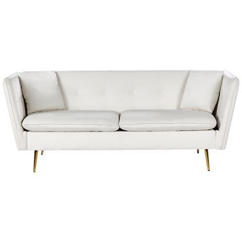 Divano 3 Posti Frederica Velluto Bianco Sporco - Foto 2