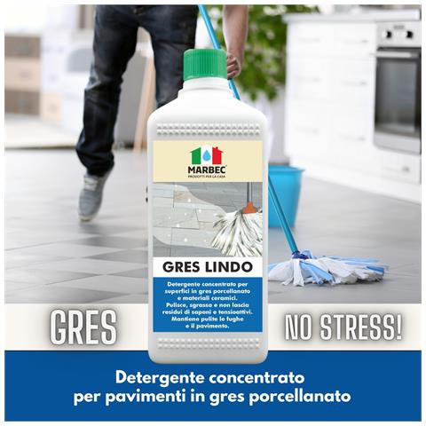 Gres Lindo 1lt + Tampone In Melamina - Detergente Per Gres Porcellanato - Foto 5
