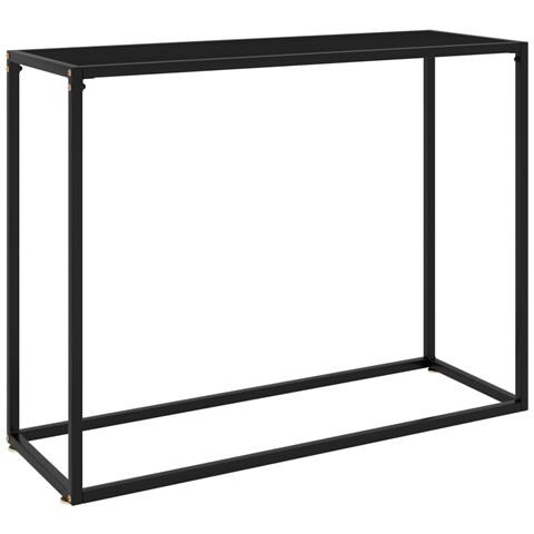Lusso Casadino -  Tavolo Consolle Nero 100x35x75 Cm In Vetro Temperato - Foto 2