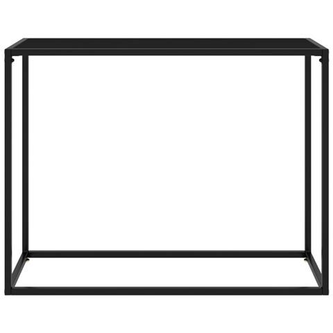 Lusso Casadino -  Tavolo Consolle Nero 100x35x75 Cm In Vetro Temperato - Foto 1