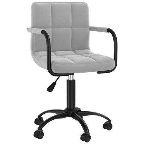 Sedie Da Pranzo Girevoli 2 Pz Grigio Chiaro In Velluto - Foto 2