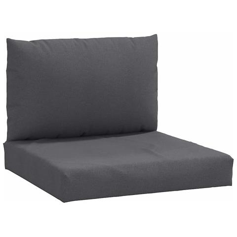 Cuscini Per Pallet 2 Pz Antracite Mélange In Tessuto - Foto 1