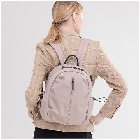 Zaino Elegante In Tessuto Oxford Con Scomparto Per Laptop Pink - Foto 2