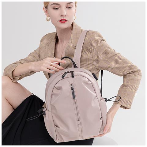 Zaino Elegante In Tessuto Oxford Con Scomparto Per Laptop Pink - Foto 5