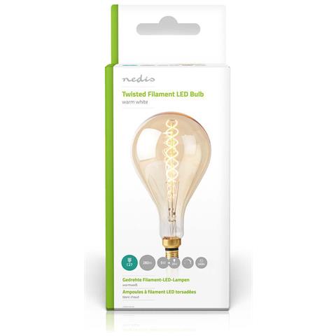 E27 A160 5w 280lm 2000k Dimmerabile Lampadina A Filamento Di Vetro Vintage Led, Trasparente - Foto 2