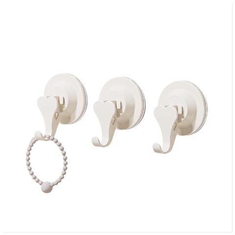 Ganci A Ventosa Resistenti - Set Di 3 White - Foto 1