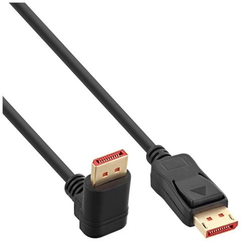Cavo Audio /Video DisplayPort 1.4 8K M /M Angolato 90° 2m Nero - Foto 2