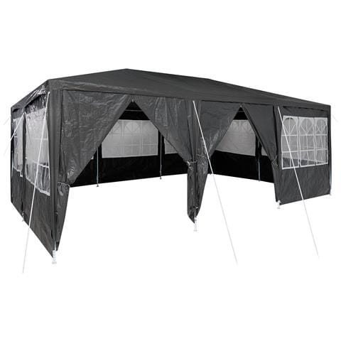 Tenda da festa con 10 pareti laterali Antracite 6x4 m PE - Foto 1