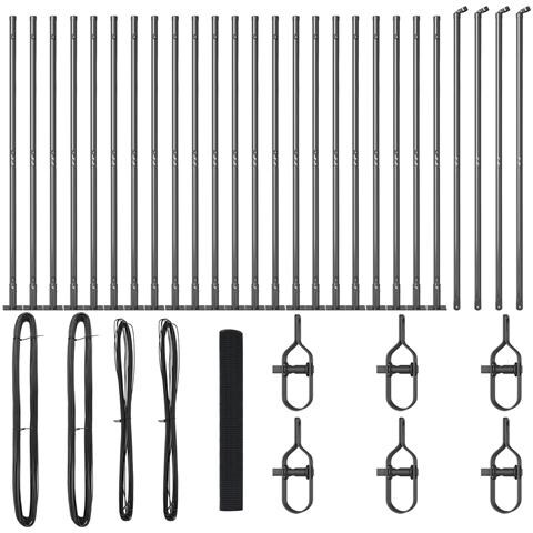 Recinzione in Filo Saldato con 13 Posti Flangiati Grigio 1,2x50 m Acciaio - Foto 1