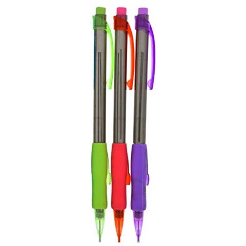 Set Di 3 Portamine 0,7mm Con Gomme E Ricariche Hb Per Disegno Preciso, Multicolore - Foto 2