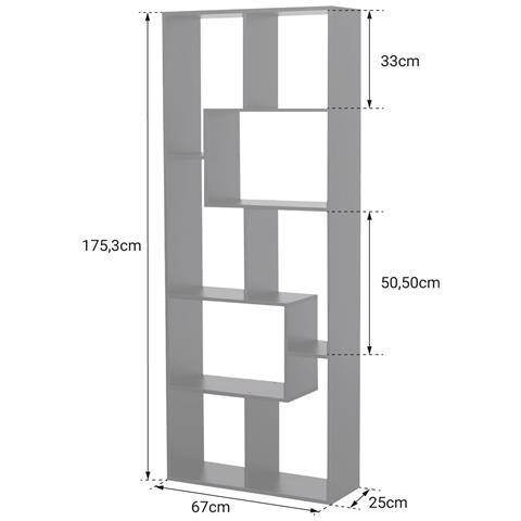 Libreria Multiforme A 8 Ripiani Bianco Jane - Foto 2