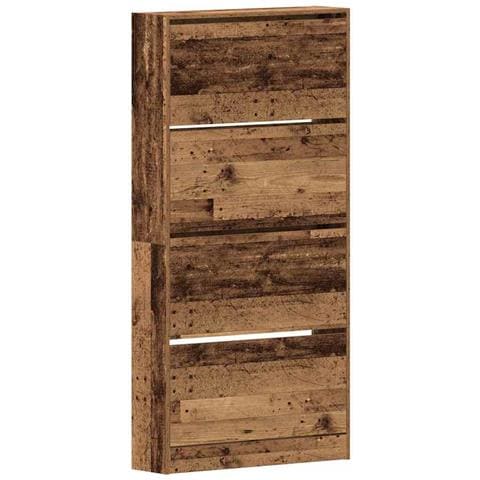 Armadio per Scarpe con porta Legno vecchio 80 x 21 x 163.5 cm - Foto 1