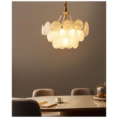 Lampadario Bigote Vetro Ottone - Foto 1