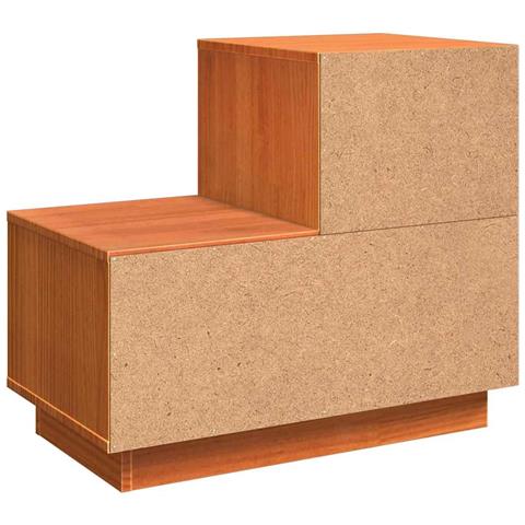 Armadio da Notte 2 pcs Cera marrone 60 x 34 x 51 cm - Foto 9